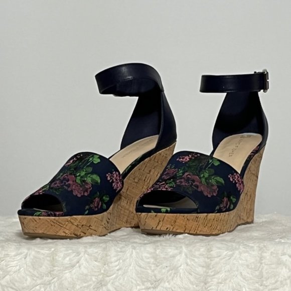 MARC FISHER Floral Cork Wedges NWOT Size 9 - Picture 5 of 15